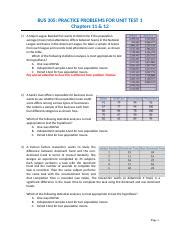 Statistical Analyses for Testing Hypotheses in Business and | Course Hero