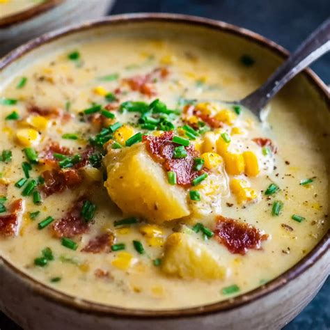 Creamy Corn Chowder Recipe – Easy Hearty Comfort Soup – Delishs Eats