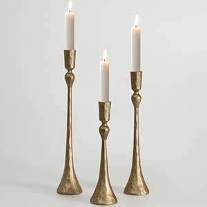 Buy Vintage Cast Iron Taper Candle Holder - Set of 3 Decorative Candle ...