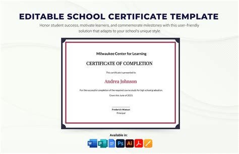 Free Editable Certificate Templates in Word to Download