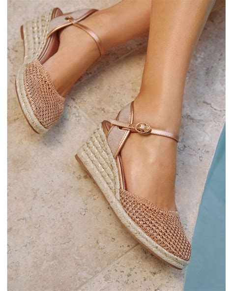 Lipsy Standard Fit Closed Toe Mid Heel Jute Espadrille Wedges in ...