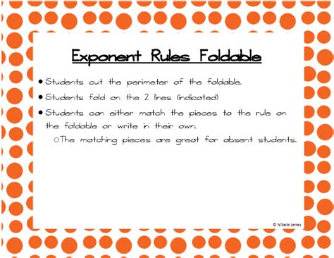 Exponent Rules Foldable: Key Concepts and Examples - Studocu