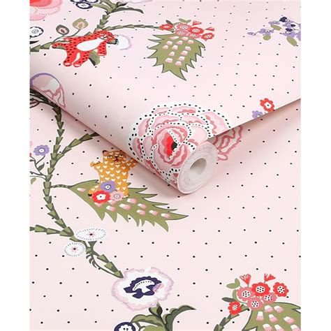 Cath Kidston 56-sq ft Pink Non-woven Floral Unpasted Wallpaper in the ...