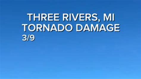 Tornado damage in Three Rivers, MI