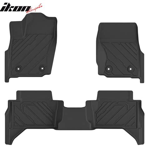 2024-2025 Toyota Tacoma Crew Cab 3D Floor Mats All Weather Carpets TPE ...