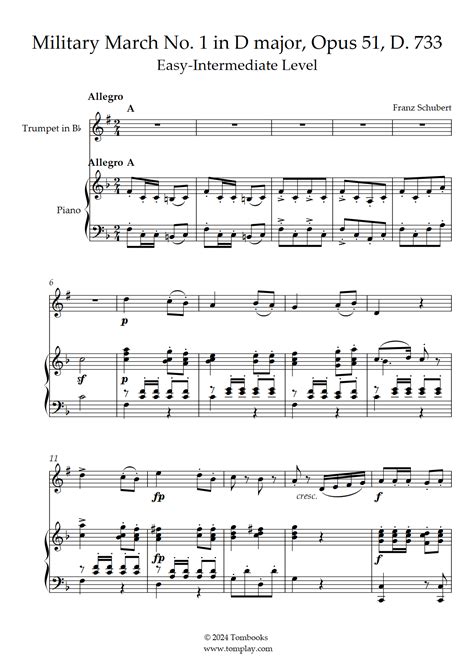 Free sheet music Trumpet solo download in PDF format