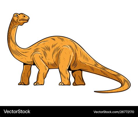 Brontosaurus highest dino dinosaur – Royalty-Free Vector | VectorStock
