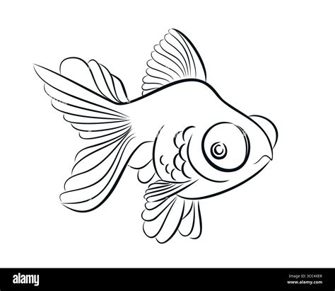Fish sea animal coloring Stock Vector Images - Alamy