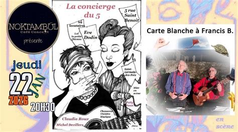 LA CONCIERGE DU 5・musicale comédie + Carte Blanche à Francis B ...