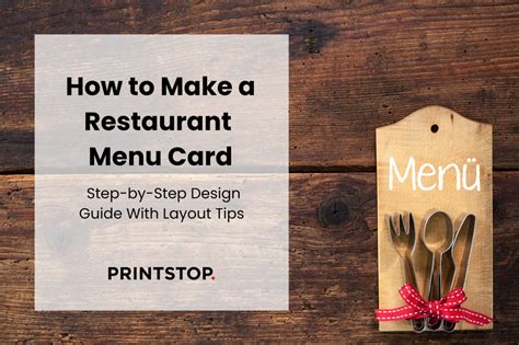 How to Make a Restaurant Menu Card