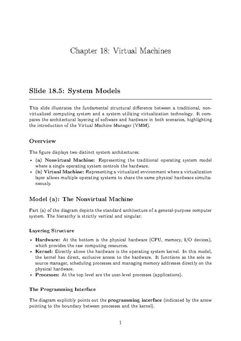 Chapter 18: Virtual Machines - System Models and Architectures - Studocu
