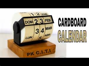 DIY Desk Calendar Cardboard Flip Calendar