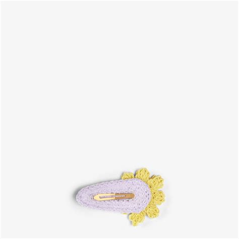 Hair Clip Cotton Yellow | Fendi