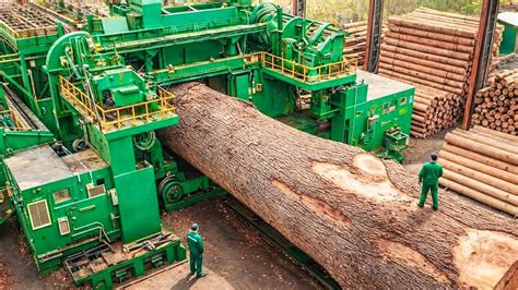 Turning Giant Logs Into Premium Lumber – Insane Sawmill Process - YouTube
