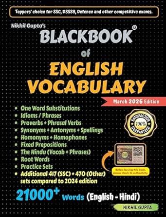 Blackbook of English Vocabulary - March 2026 Edition (English - Hindi ...