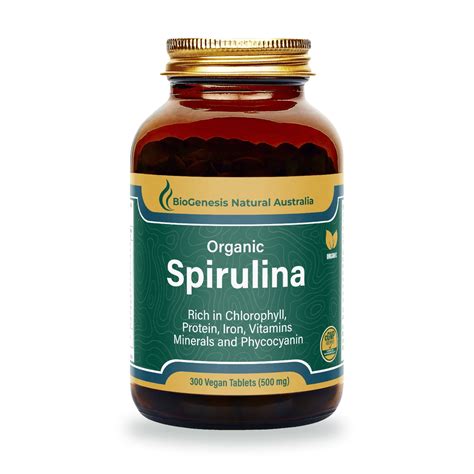 BioGenesis - Organic Spirulina 300 Tablets – Bottoms Up Colonics Pty Ltd