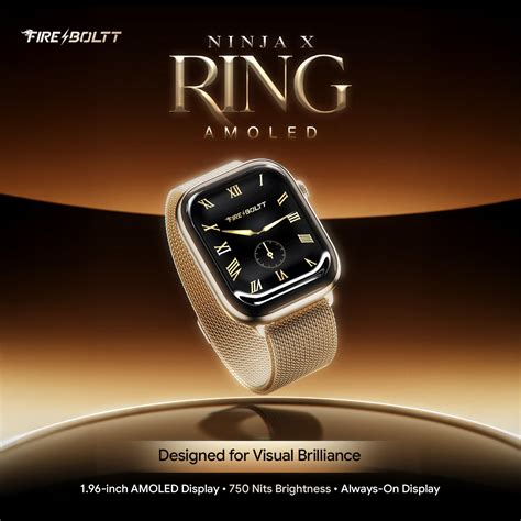 Ninja Ring Amoled - Midnight Black with a (1.96 inch) Display and BT ...