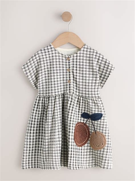 Buy Chocolate Brown Short Sleeve Jersey Dress (3mths-7yrs) from Next India