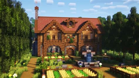 Large Wooden Mansion Build in Minecraft
