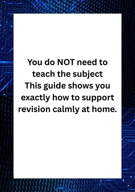 GCSE Revision Help for Parents – 8 Week Study Support Plan – Reduce ...