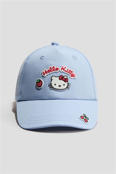 Motif-detail cotton cap - Light blue/Hello Kitty - Kids | H&M IN