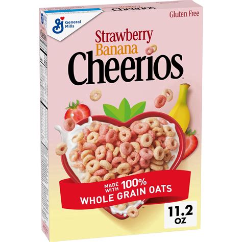Strawberry Banana Cheerios, Heart Healthy Gluten Free Breakfast Cereal ...