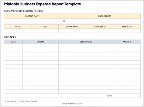 Free Expense Report Templates