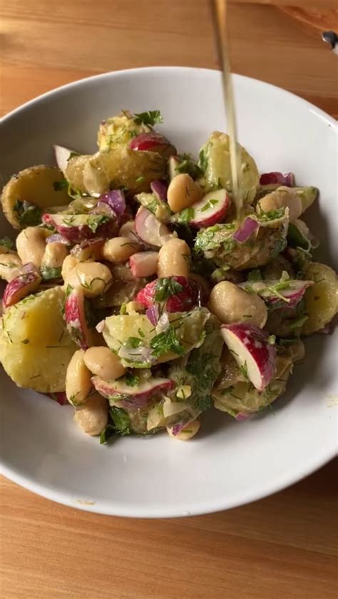 A hearty potato and butter bean salad made simple
