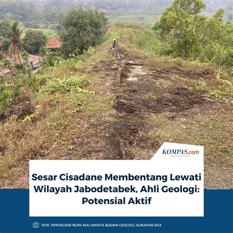Kompas.com - Sesar Cisadane teridentifikasi membentang melintasi ...