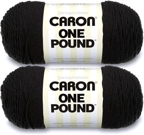 One Pound Yarn - 2 Pack of 454g/16oz Acrylic 4 Medium (Worsted) 812 ...