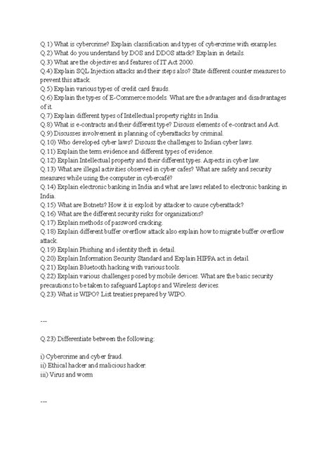 CSL Practice Questions: Cybercrime, Attacks, and Legal Aspects - Studocu