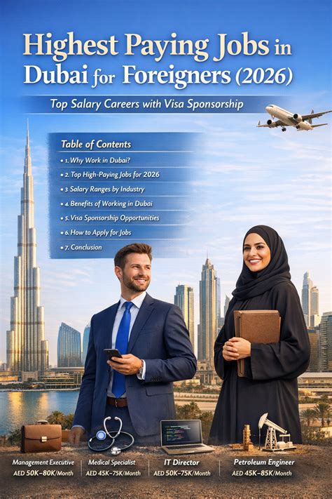 Highest Paying Jobs in Dubai for Foreigners (2026) – Top Salary Careers with Visa Sponsorship