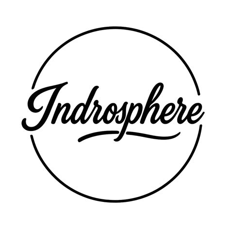 Indrosphere-Cursive in circle – Indrosphere