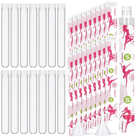 Copkim 38 Pcs Tampon Flask Set Included Tube Flasks Containers for Wom ...