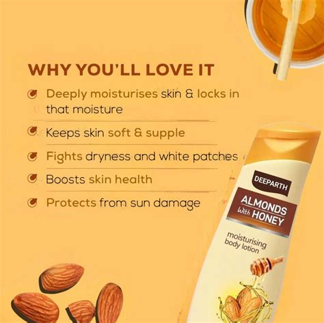 Deeparth Almonds & Honey Body Lotion | With Almond Oil & Natural Herbs ...
