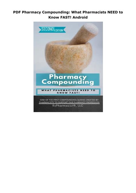 PDF Pharmacy Compounding: What Pharmacists NEED to Know FAST! Android ...