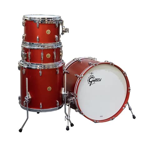 Gretsch USA Custom 4-Piece Shell Kit – Satin Dakota Red – Viabrance