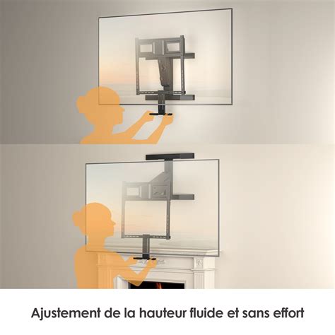 Support mural coulissant télescopique à assistance pour écran de 43 à ...