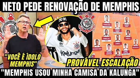 CRAQUE NETO SURPREENDE E PEDE RENOVAÇÃO DE MEMPHIS COM O CORINTHIANS ...