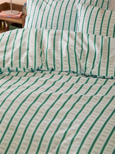 Buy Duvet Day 2 Pack Green Pink Hettie Striped Duvet Cover and ...