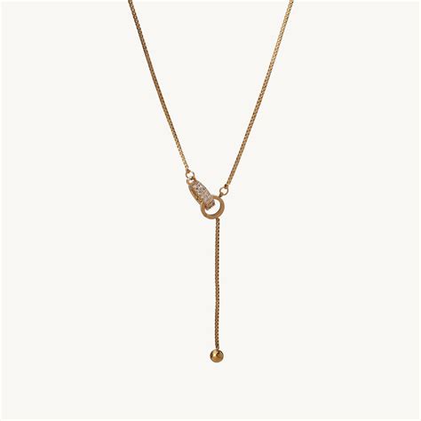 Minimal Ring Accent Ball Drop Lariat Necklace – PALMONAS