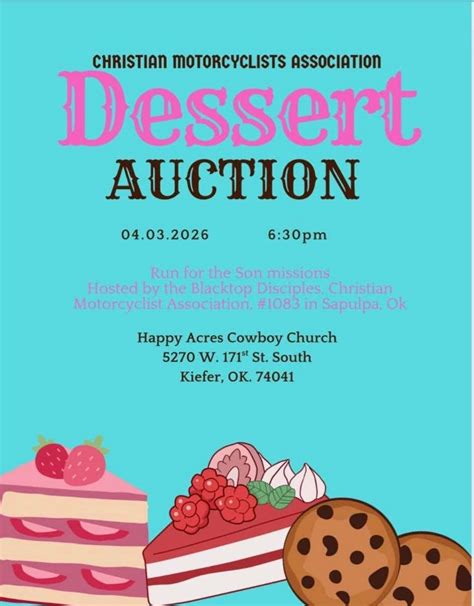 Dessert & Pie Auction, 5270 W. 171st St. S, Kiefer, OK, Glenpool, 3 ...