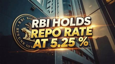 RBI ने repo rate 5.25% पर hold किया है ताकि inflation control रहे और ...