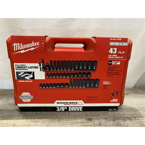 NEW - Milwaukee SHOCKWAVE 3/8 in. Drive SAE and Metric 6 Point Impact ...