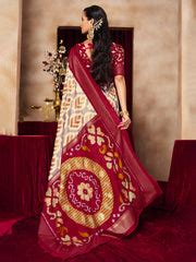 Printed Art Silk Saree – mbz.in