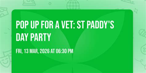 Pop Up for a Vet: St Paddys Day Party, VFW Post 360, Mishawaka, 13 ...