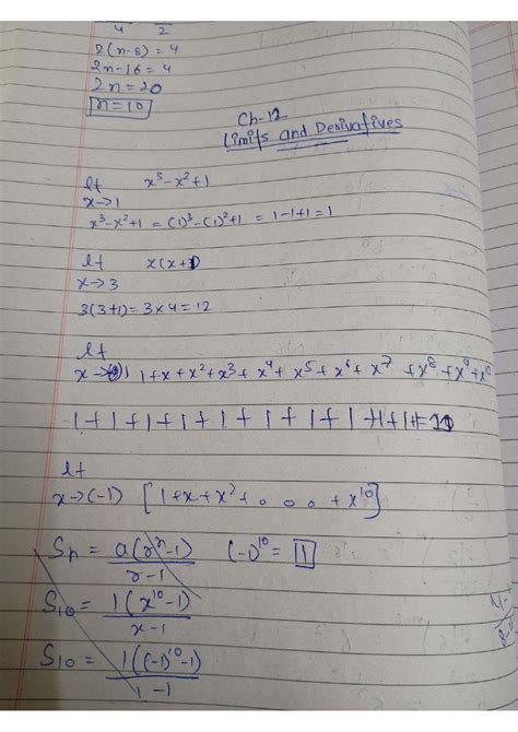 Limits and Derivatives Notes for Calculus 101 - Studocu