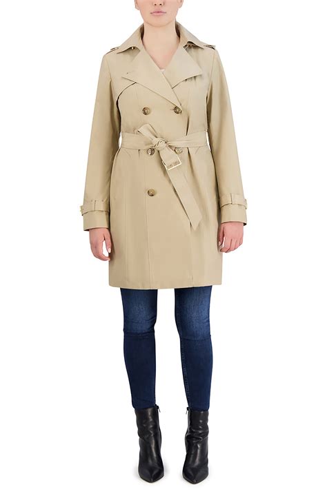 Cole Haan Signature Cole Haan Hooded Double-Breasted Trench Coat ...