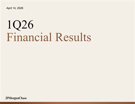 JPM Q1 2026 Earnings Report on 4/14/2026