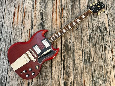Epiphone '61 SG Standard with Maestro / Vibrola tail & case – Badlands ...